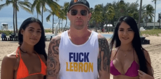 O Colby Covington με μπλούζα «Fuck LeBron»