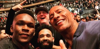 Israel Adesanya και Dwayne Johnson