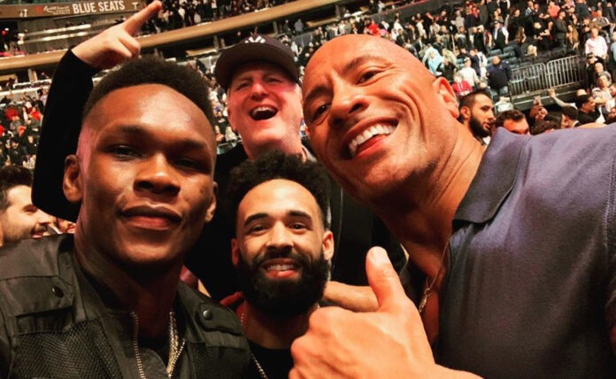 Israel Adesanya και Dwayne Johnson