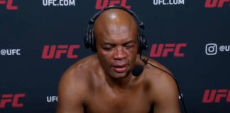 Ο Anderson Silva μετά τον αγώνα με τον Uriah Hall