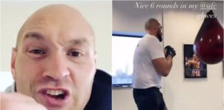 Ο Tyson Fury σε προπόνηση με λεπτά γάντια